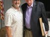 San Gorgonio Pass Historical Society President Sean Balingit, left, with Banning Mayor Art Welch at the society’s June 1