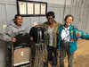San Gorgonio Pass Historical Society members, from left, Leslie Rios, Anita Worthen and Supawan Bowden put chairs away after the workshop.