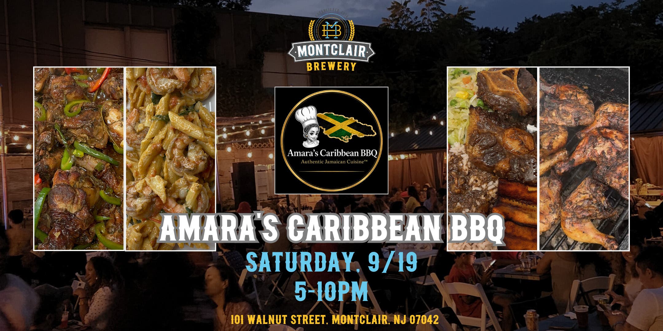 Amara's Caribbean BBQ at Montclair Brewery