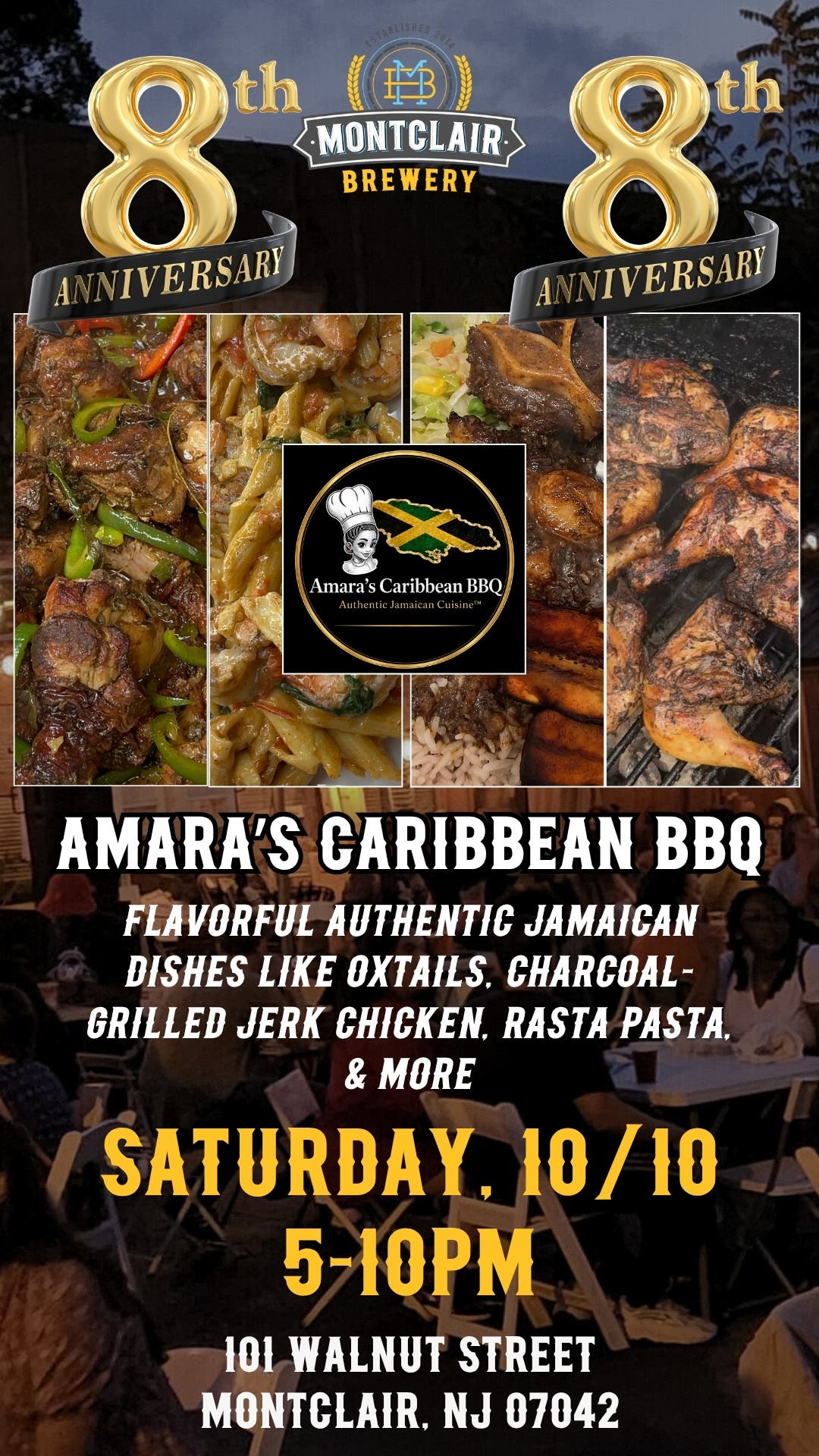 Amara's Caribbean BBQ at Montclair Brewery