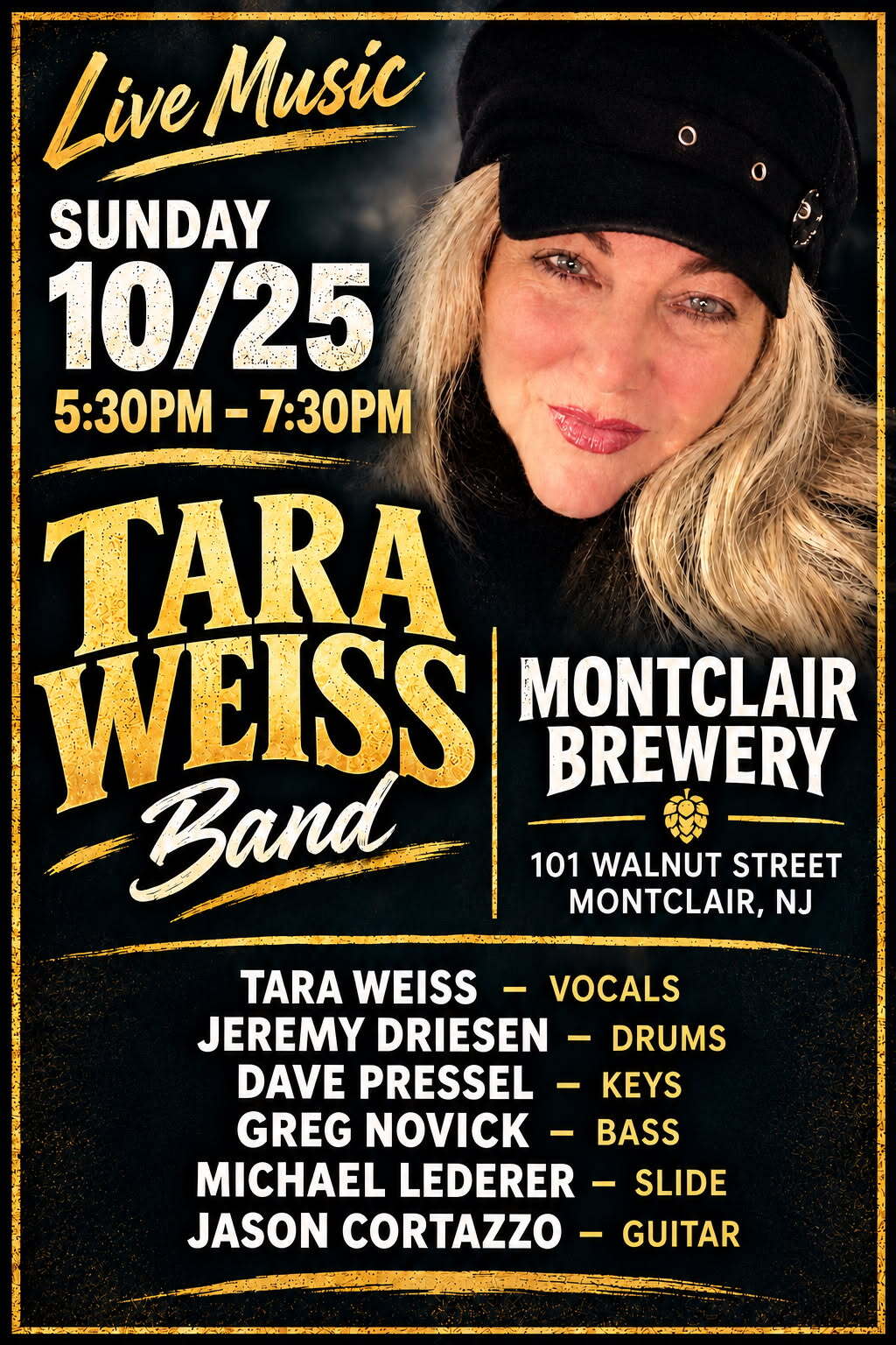 The Tara Weiss Band live at Montclair Brewery