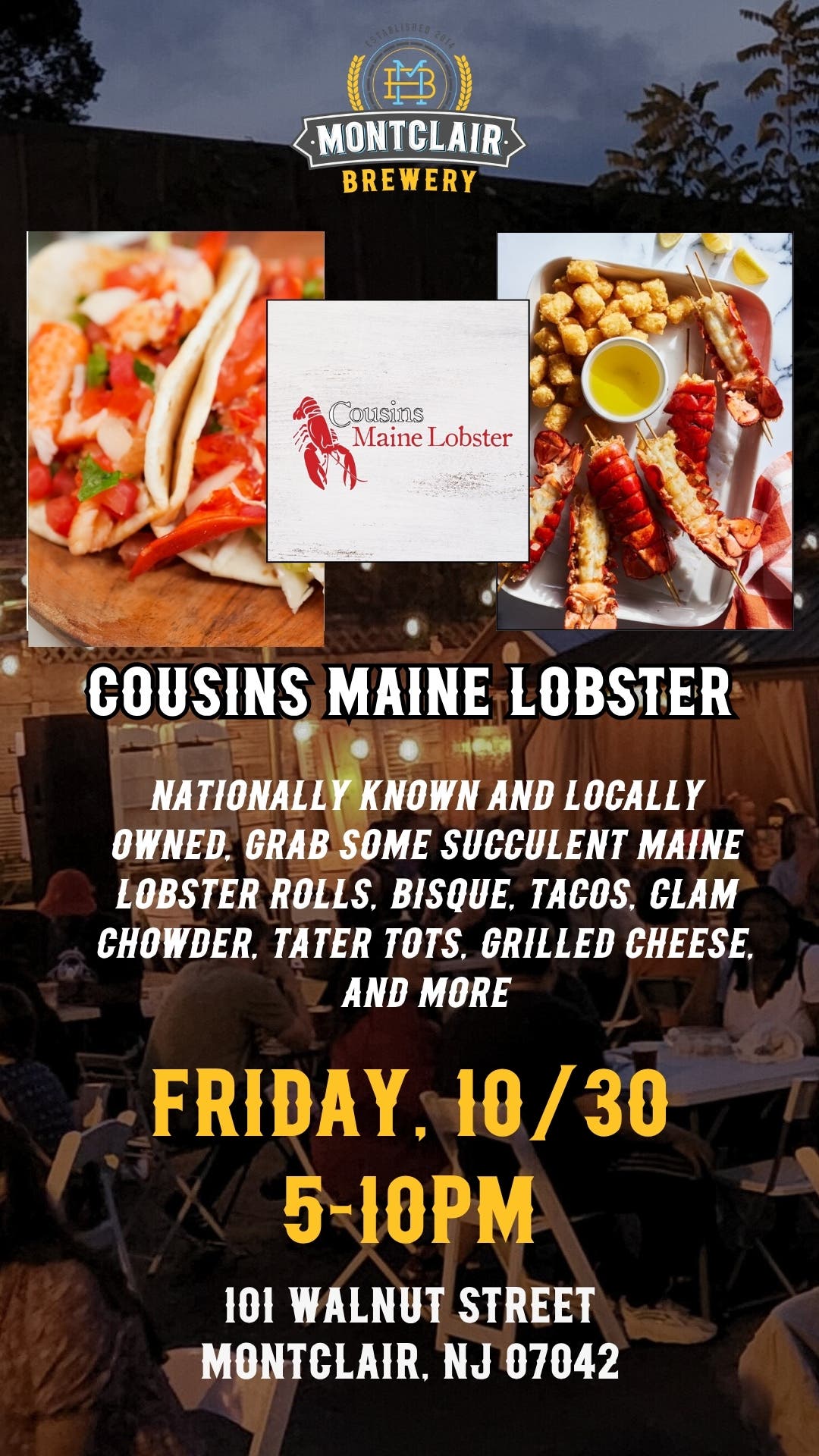 Cousins Maine Lobster at Montclair Brewery