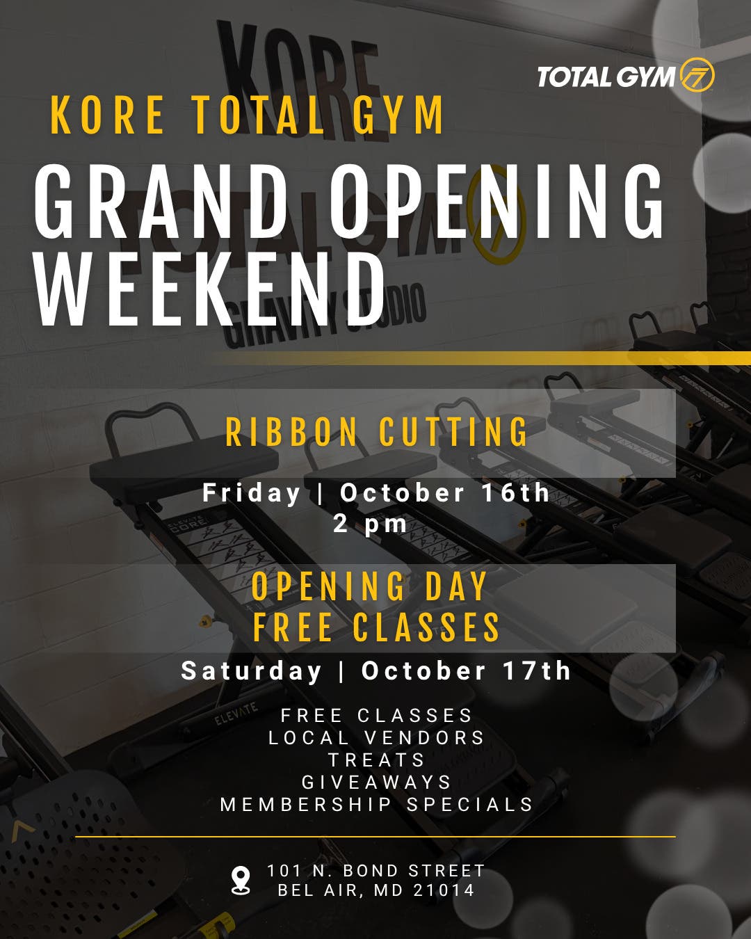 Grand Opening Kore Total Gym
