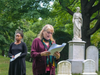 Scene from the play "Variations on an Unissued Apology."
