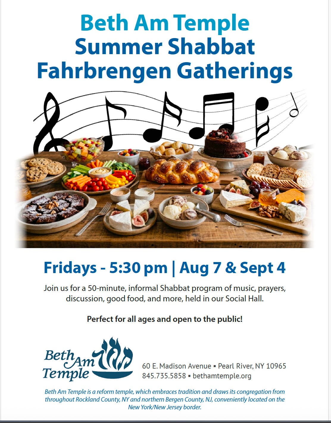 Beth Am Temple Plans Summer Fahrbrengen Gatherings