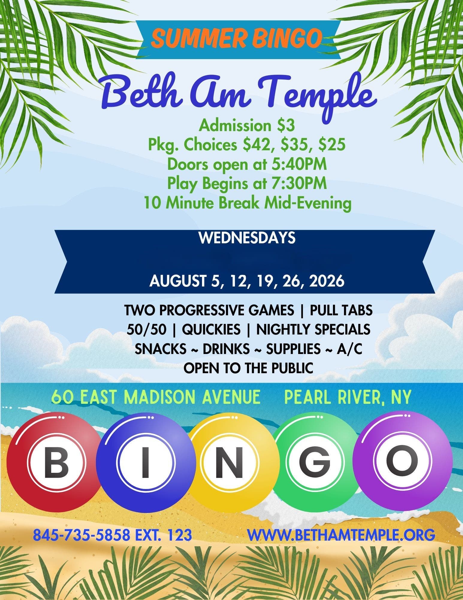 Escape August Heat And Play Wednesday Bingo In Air Conditioning