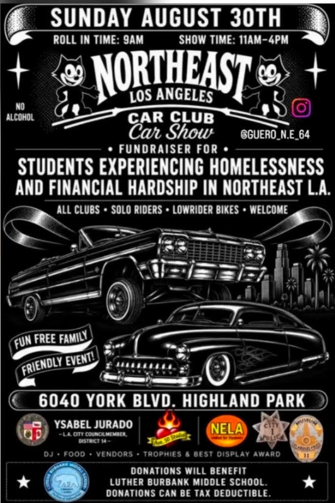 Northeast Los Angeles Car Club Car Show Fundraiser