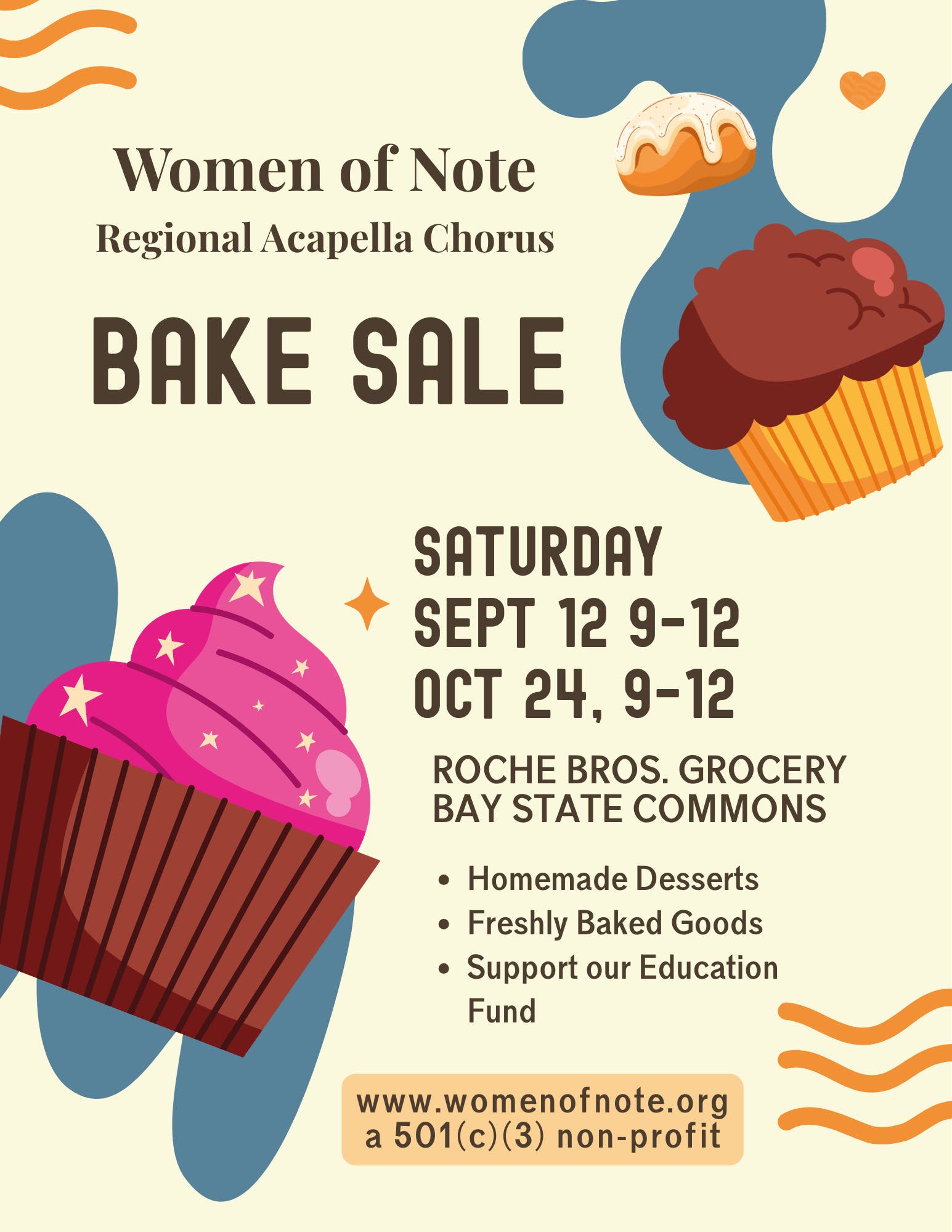 Women of Note Bake Sale