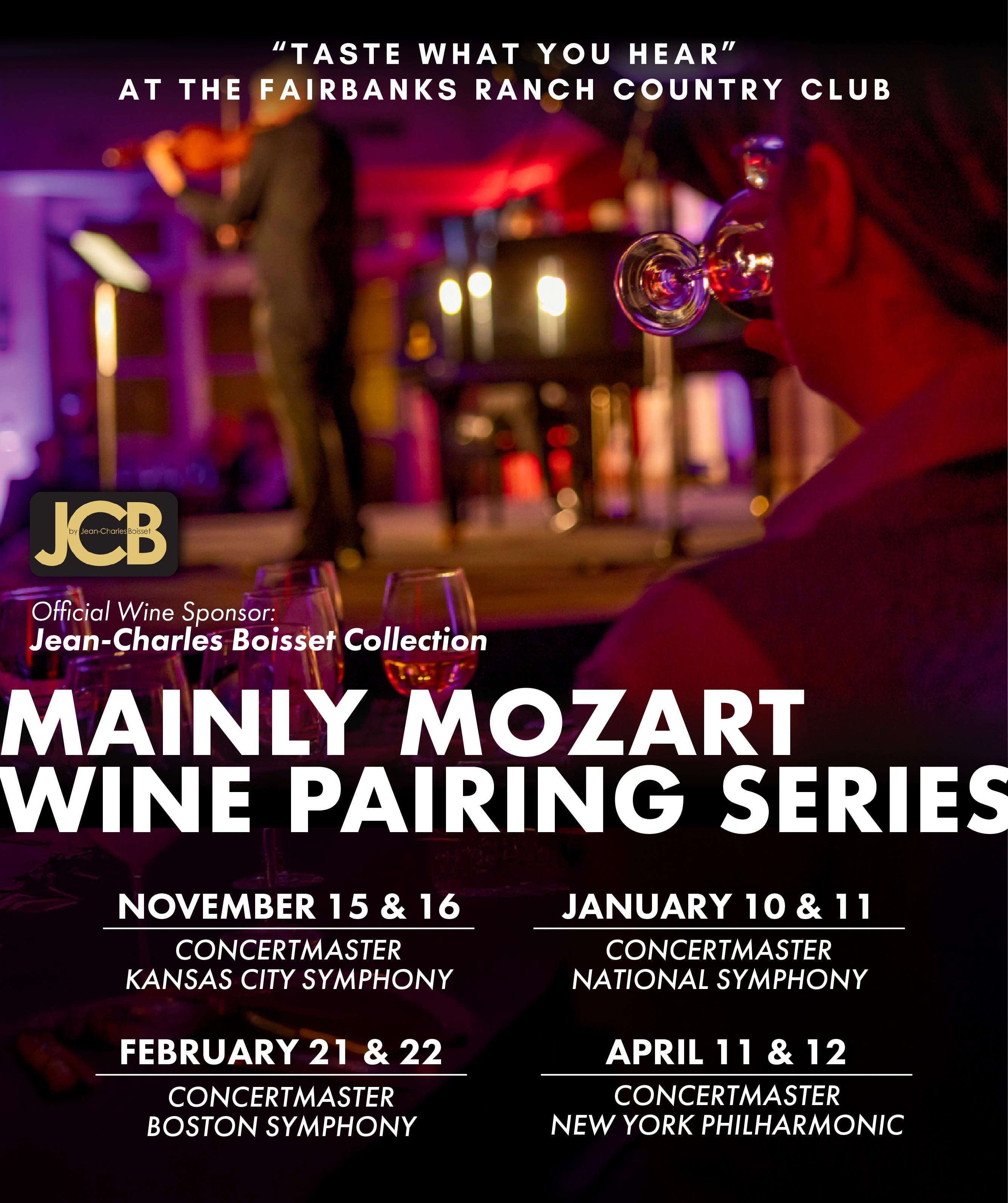 Taste What You Hear: Mainly Mozart’s Wine Pairing Series Returns