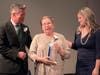 Pictured from left: Harford County Executive Barry Glassman; 2019 Ripple Effect Award winner Carol Hansen; Director of Community Services Amber Shrodes