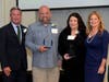 Pictured from left: Harford County Executive Barry Glassman; 2019 Shining Light Award winners Tom Lantieri and Megan Kaiser; Director of Community Services Amber Shrodes