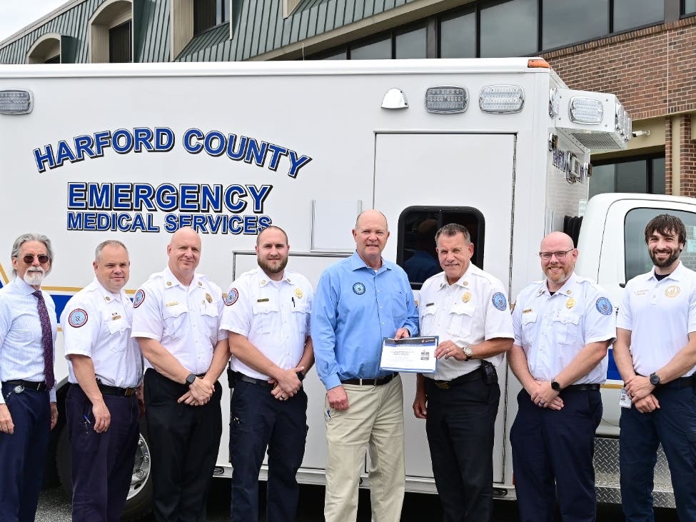 The Harford County Department of Emergency Services’ EMS Division recently earned the American Heart Association’s Mission: Lifeline EMS Silver Award for delivering rapid, high-quality care to patients experiencing severe heart attacks and strokes.
