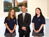 Left to Right: Sofia Papanikolaou; SJ President, David Klein; Amy Ogle