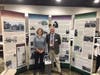 Susan Kirk of Needham and Michael Chaney, Executive Director of the Frances Perkins Center, with the Traveling Exhibit