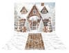 Are you faster than the Gingerbread man? Our cocoa backdrop will have your running for a spot! Fluffy mounds of whipped cream and icing round off the Gingerbread goodness of our decorative cookie cottage and floor. Featuring our life-size cocoa cup!