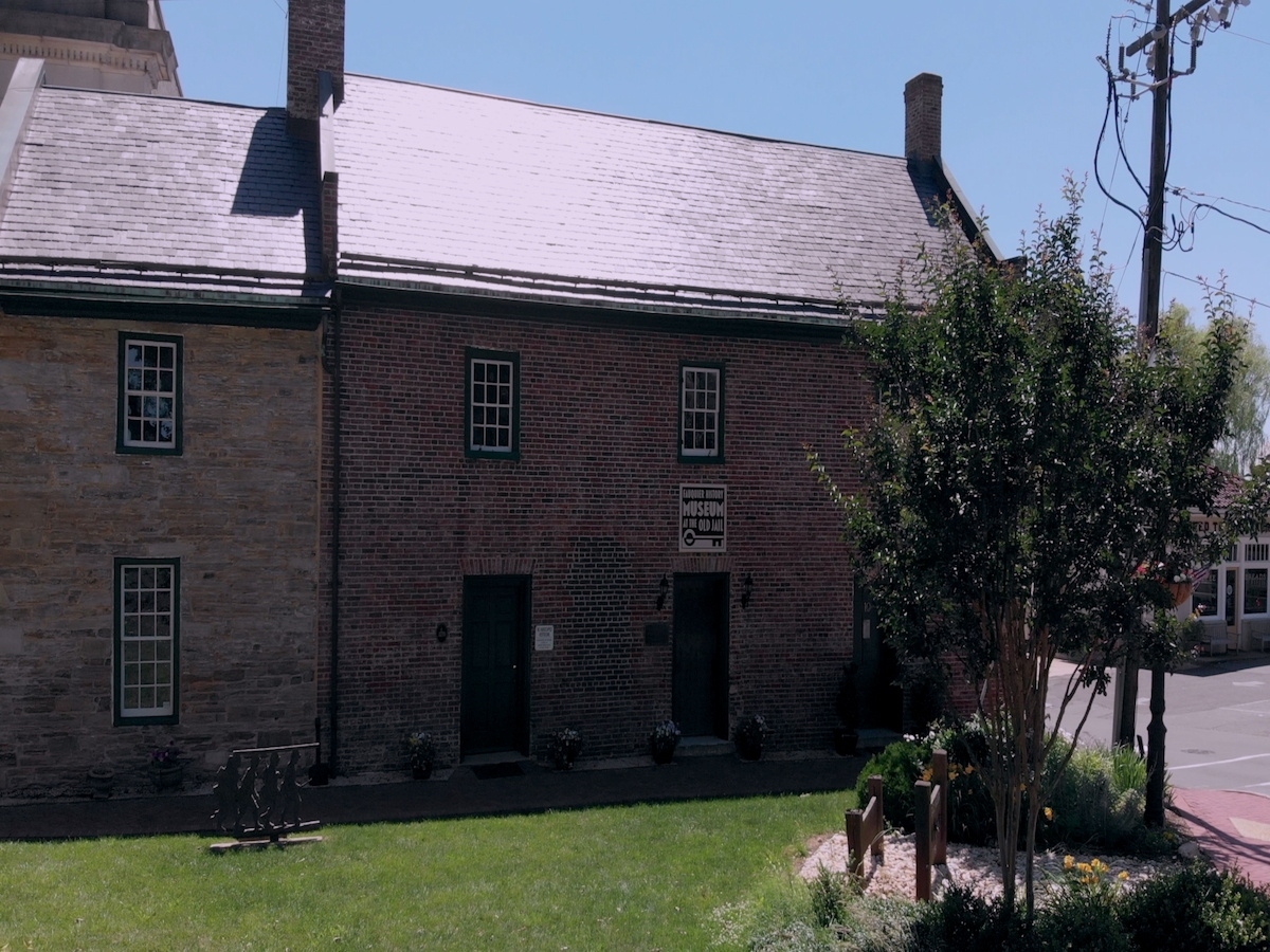 Aerial image of The Fauquier History Museum at the Old Jail