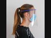 Completed mask shield, 3D printed and assembled by library staff.