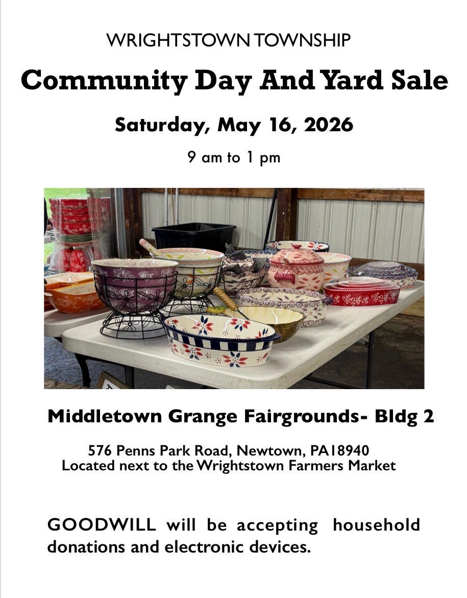 Wrightstown Township Community Day and Yard Sale
