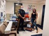 Cassidy Haugh at Point Boro Police Department donating snacks and drink. 