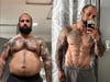 Jonathan Carnaval still image of his before and after progress.