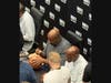 Cedric Maxwell and Robert Parrish engage with a group of fans at the meet-and-greet forum. 