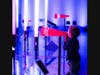 Kid engages with the telescope light feature at the exhibition.