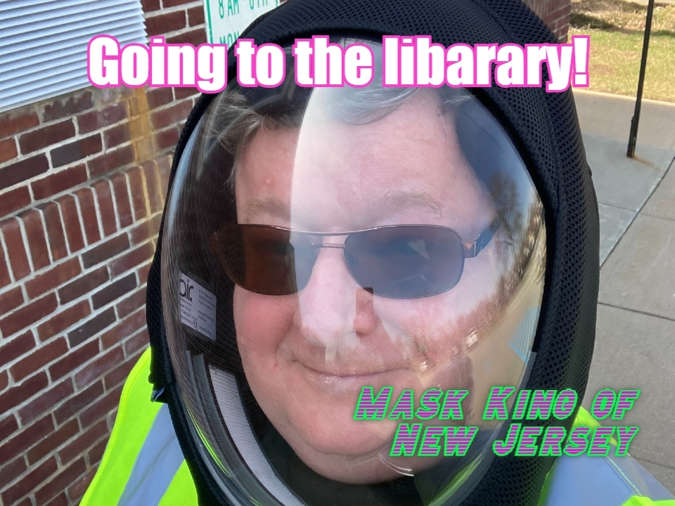 At the library with The Mask King of New Jersey