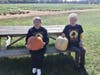 Great Pumpkin believers Gloria Lane left and Iris Bing 
