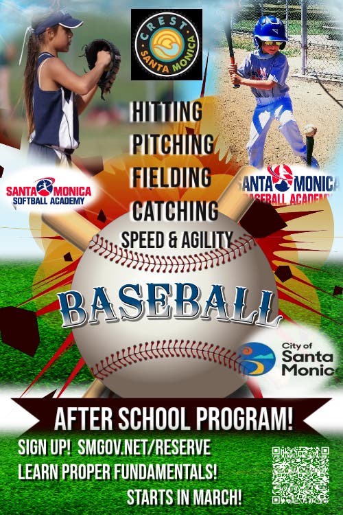 Santa Monica Baseball Academy Afterschool Spring Baseball Clinics!