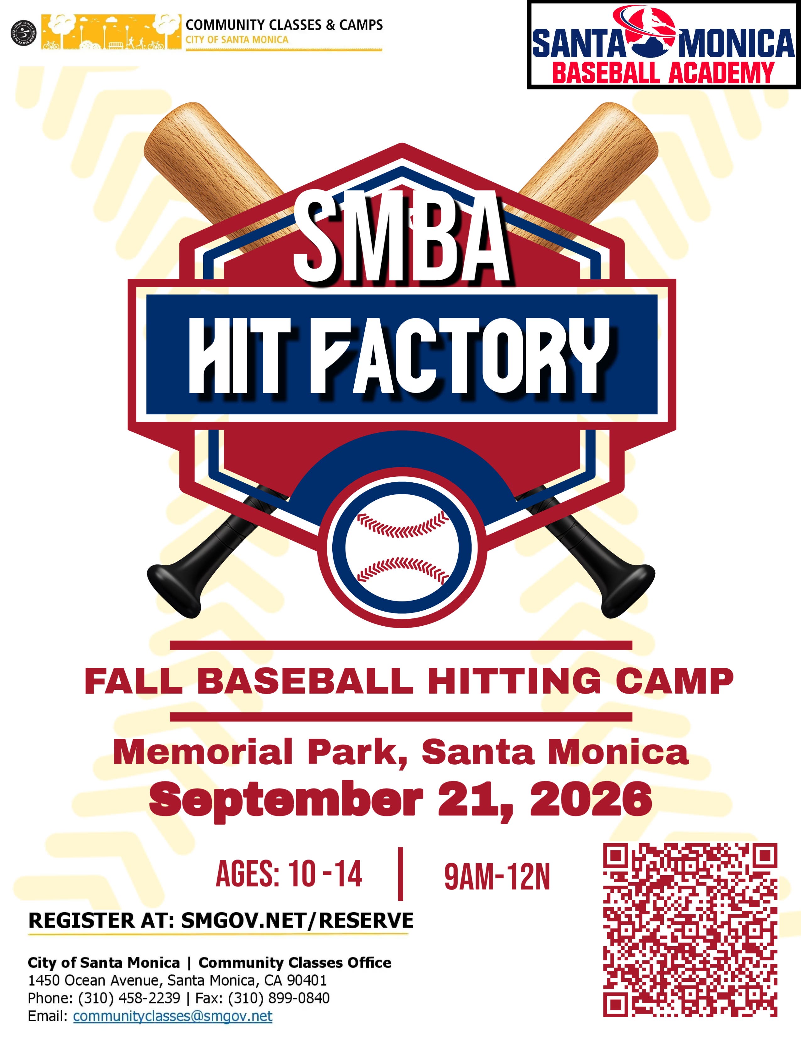 Santa Monica Baseball Academy Fall Hitting Camp!
