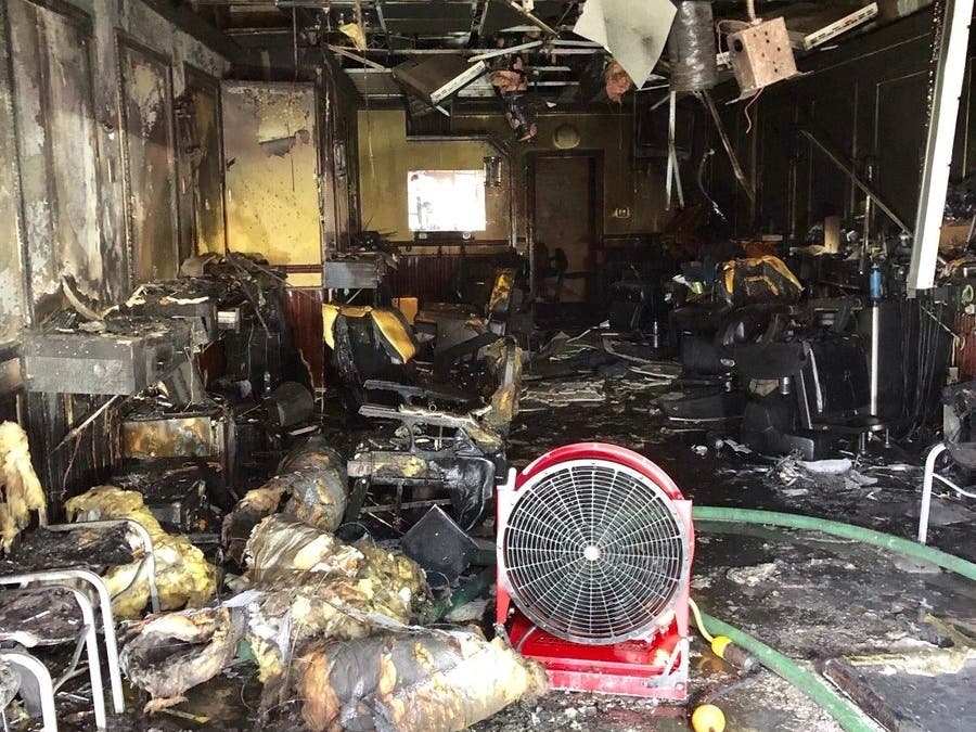 A fire that broke out at Platinum Barbershop in Gaithersburg caused about $300k of damage.