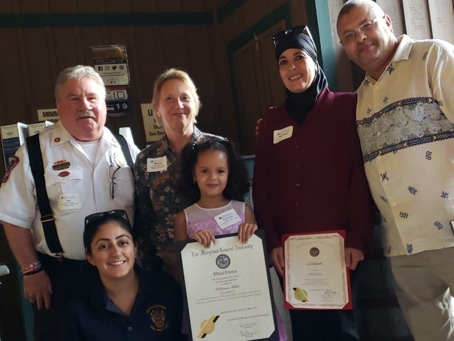 A six-year-old girl from Germantown is credited with saving her mother's life this summer. She received an award this month for her bravery.