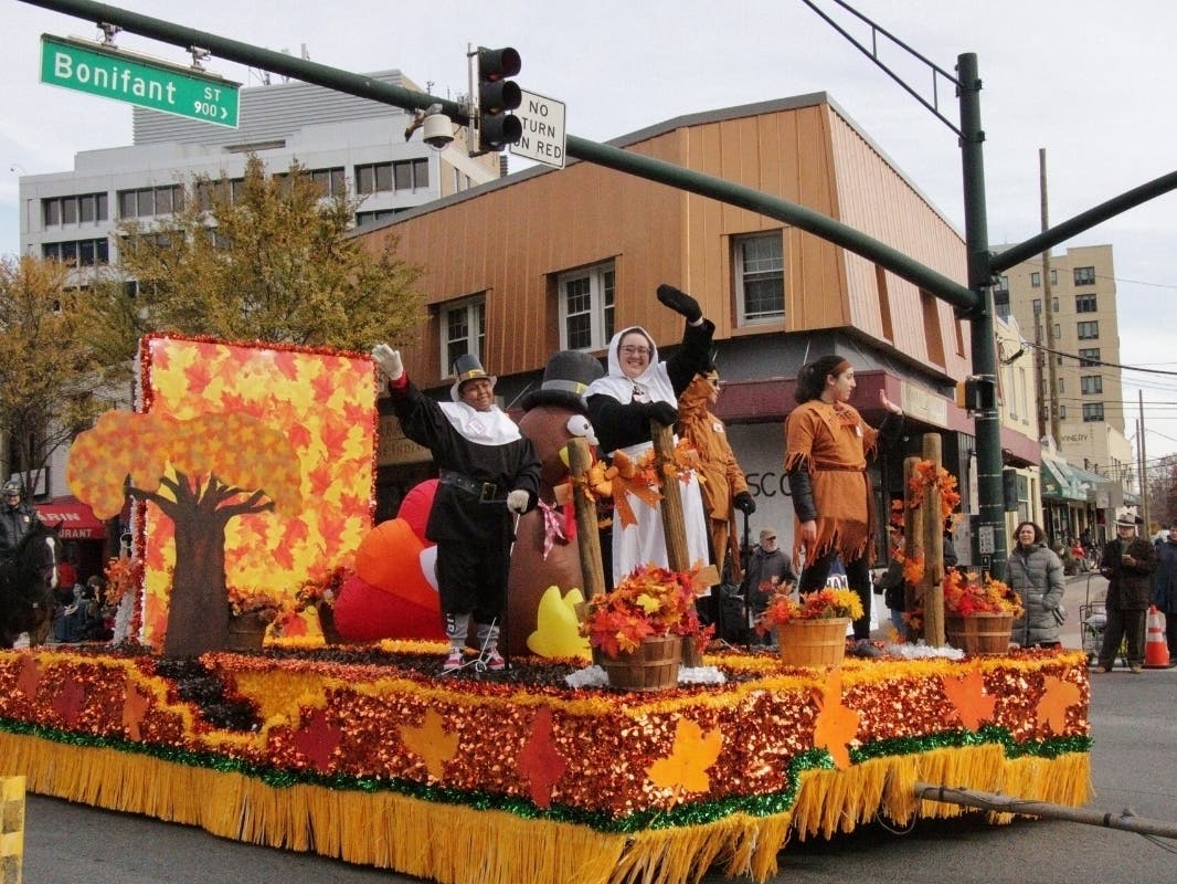 This year's Thanksgiving parade had dozens of high school and college marching bands, holiday floats, dancing dogs, and more.