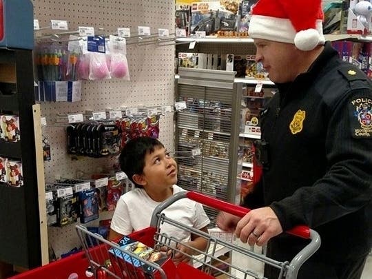 Montgomery County police officers will be paired with more than 100 underprivileged kids to shop for gifts at Target.
