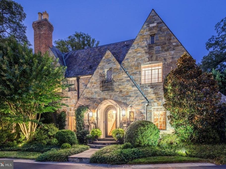 $3.9M Chevy Chase Home From 1931 Has Pool, Library, Solarium | Bethesda