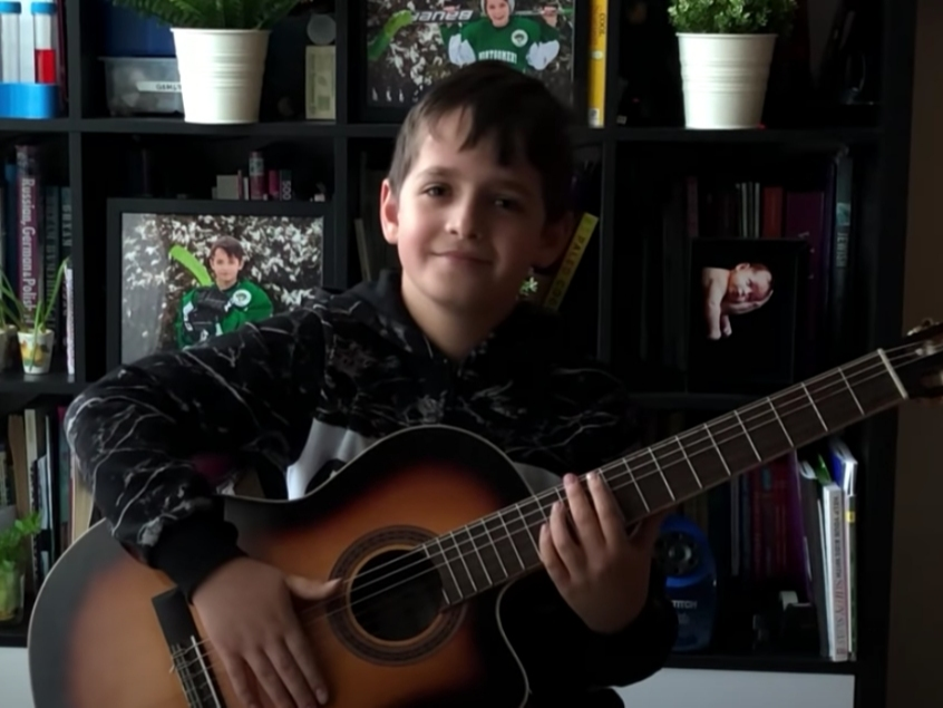 Ilan Shterenberg 11, recorded a parody of 'Hallelujah,' in which he belted out lyrics about his struggles logging on to an online class.