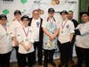 Chef David Burke with Ocean County Center for Culinary Arts Training students: Tammy Garcia, Samantha Garcia, Angela Downes, Jared DeNicola, John Kasyan, chef instructor Jason Crispin and Daniel Belmonte.
