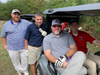 Harvester golf team members played alongside their church pastors