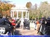 Super Happy Fun America’s holds “Rise Against Tyranny” to protest vaccine mandates and firings.  To the right are counter-protestors, including ANTIFA, who attacked peaceful protesters. 