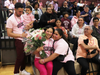 Breast cancer survivor Liz Rodriguez was honored during the Ossining varsity volleyball game on October 17 