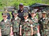 Top performers of the Elementary School category posing with SgtMaj McMichael.