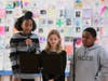 3.	Lucy Anne Kurtz of Darien, Kayla Mouzon of Norwalk Ethan Brown-Toussaint of Stamford emceed the Lower School event.