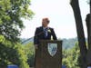 Head of School Aaron Cooper addresses the 37 graduates
