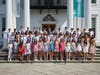 The 62 members of the New Canaan Country School's eighth grade class.