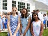 New Canaan Country school eighth-graders Annie Harrigan of New Canaan, Vy Cullen of Wilton and Ambika Nott of New Canaan were among those at the celebration.