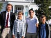 New Canaan Country School Head of School Aaron Cooper, Ava Dell'Aquila, Capone Andrade and Desmond Springer.
