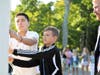 Fourth-grader Desmond Springer of Redding participates in flag raising ceremony at New Canaan Country School.
