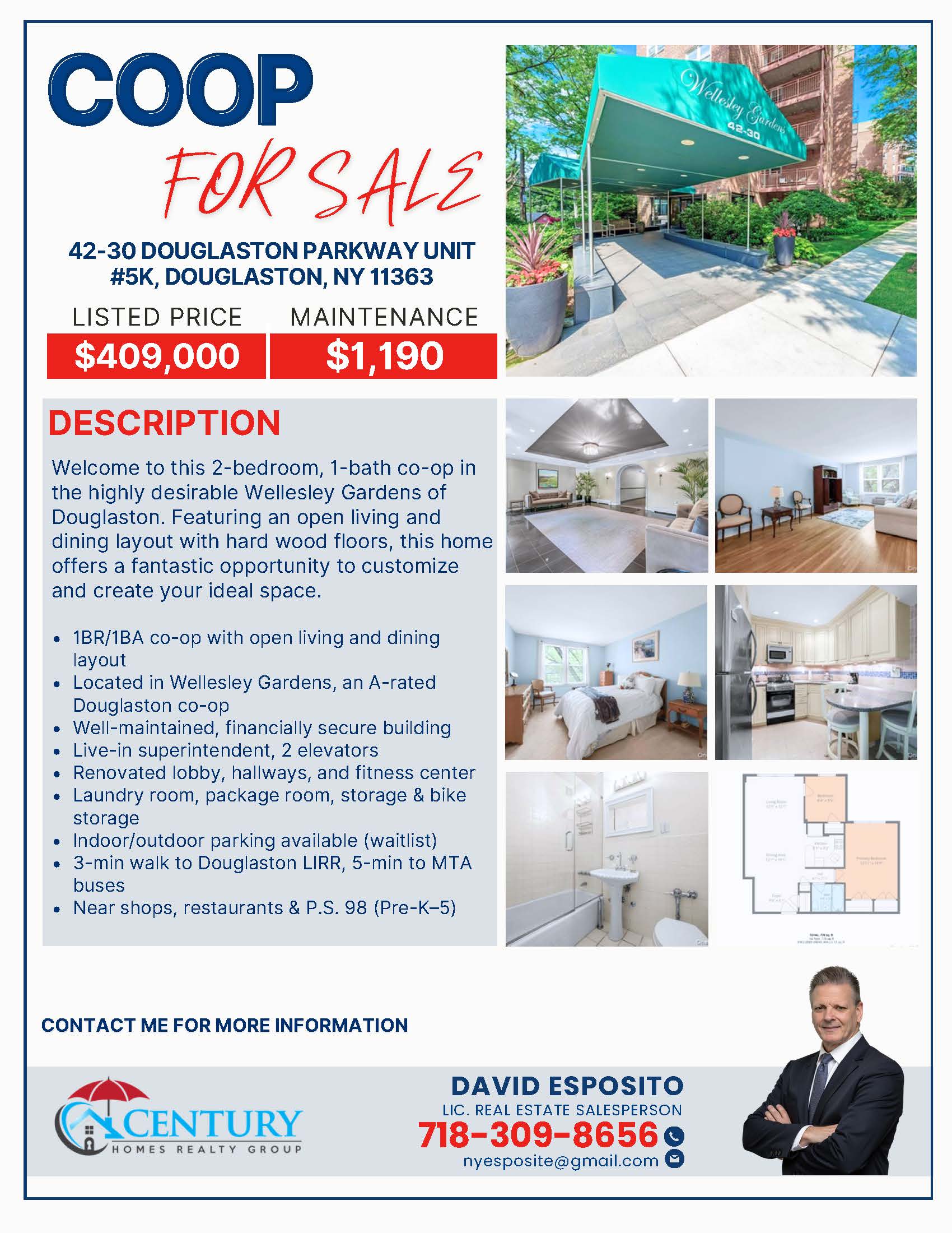 Douglaston Co-op for sale 2 bed