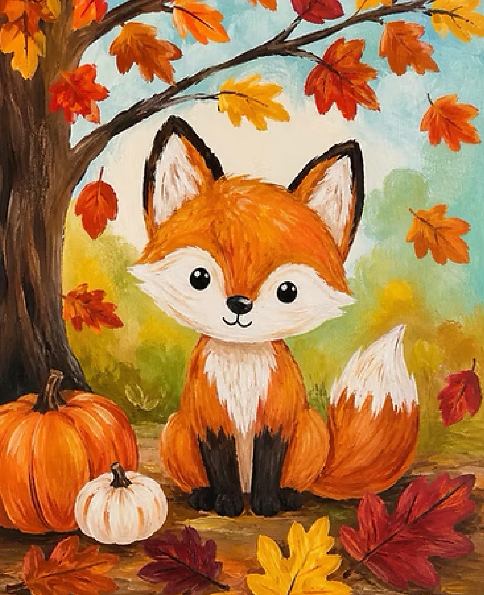 Masterpieces & Munchies: Fox in the Forest Painting and Cookies!