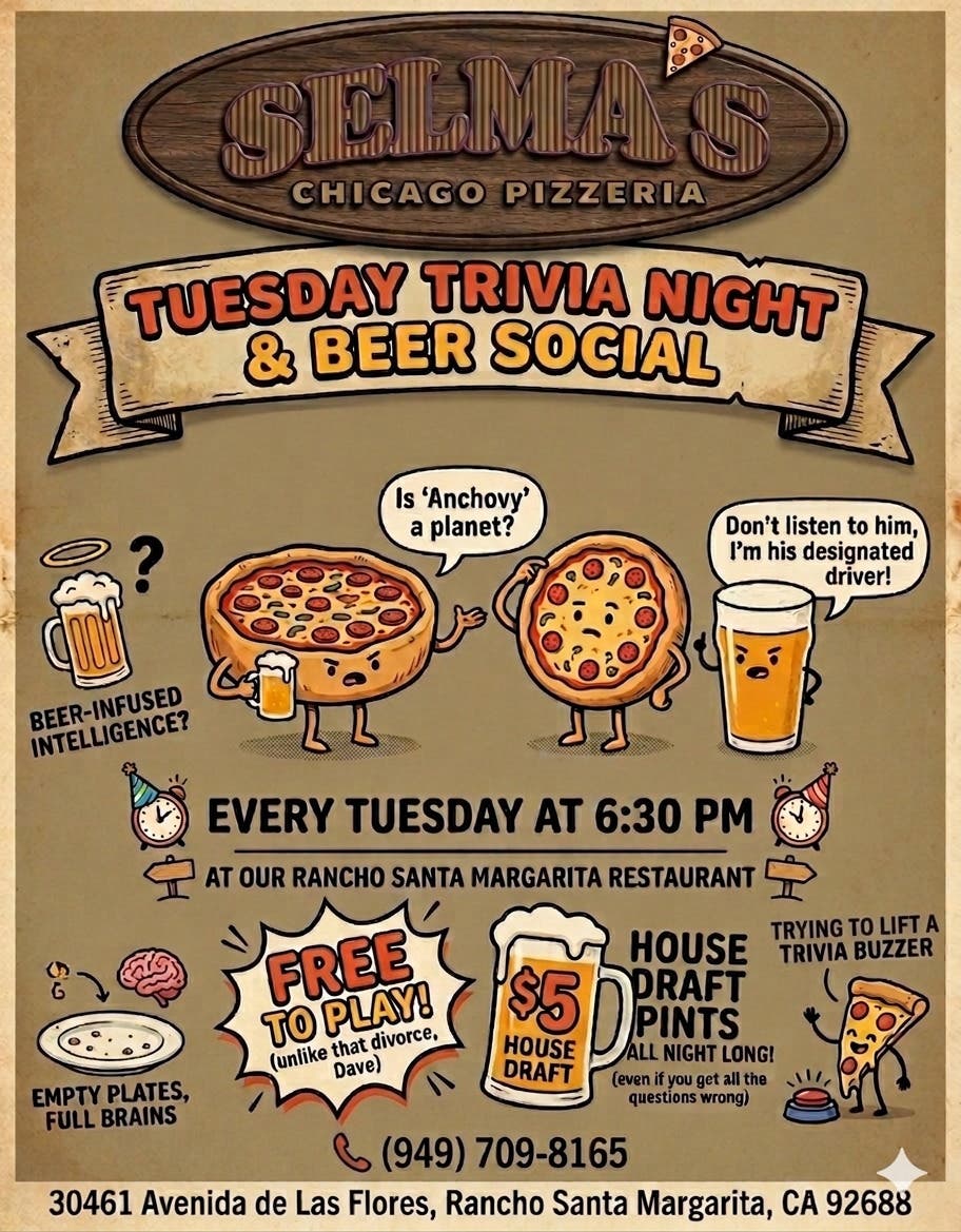 Tuesday Trivia & Beer Social